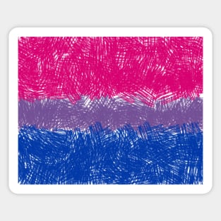 Bisexual Flag Crosshatch Design Sticker